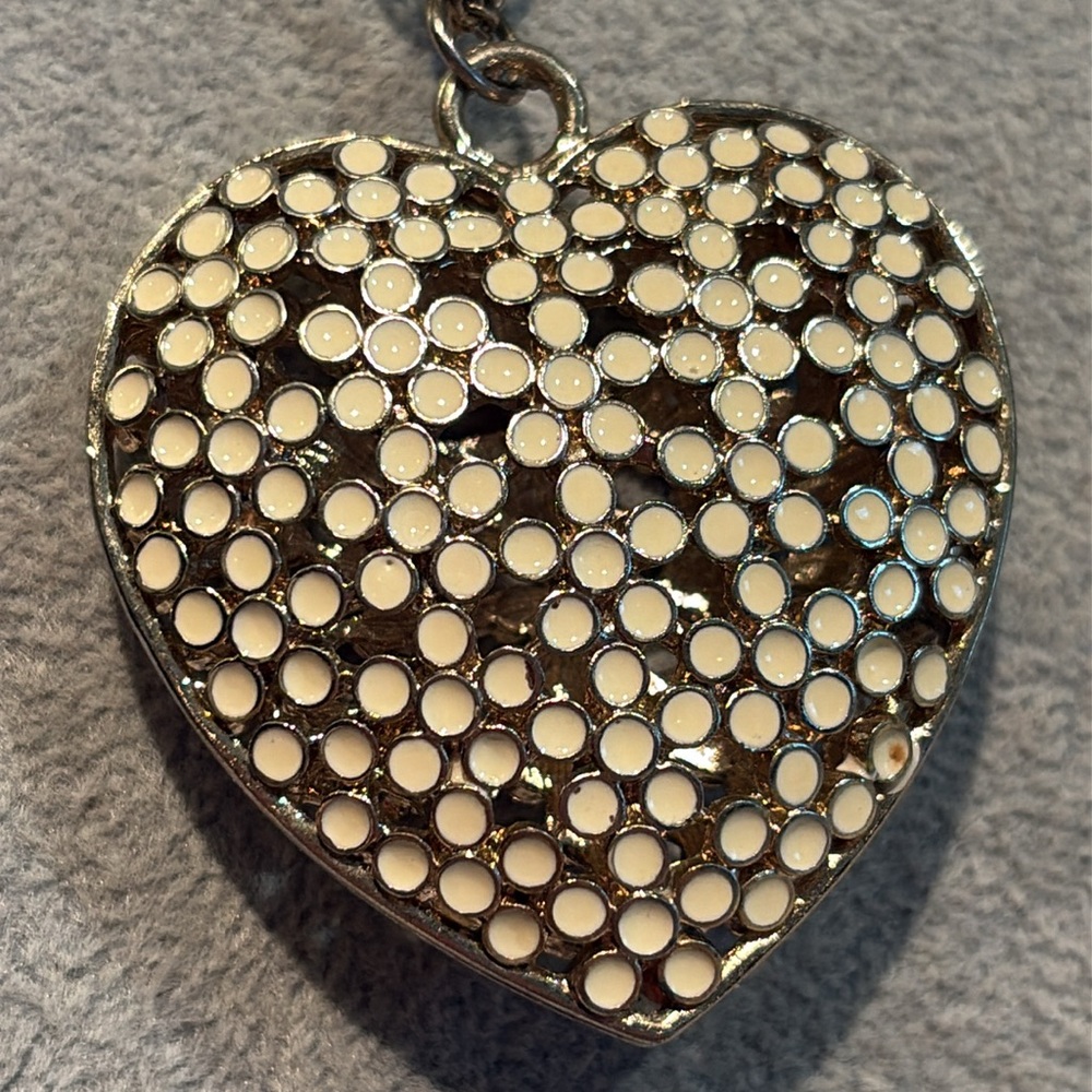 Vintage 90’s Kate Spade Unmarked Heart Pendant Necklace - Picture 6 of 7